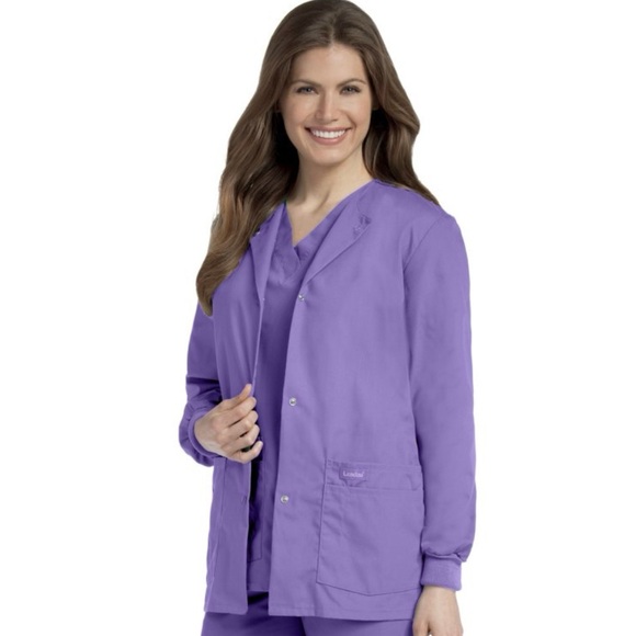 Landau Women’s 4-Pocket Snap Front Warm-Up Jacket - Picture 1 of 13